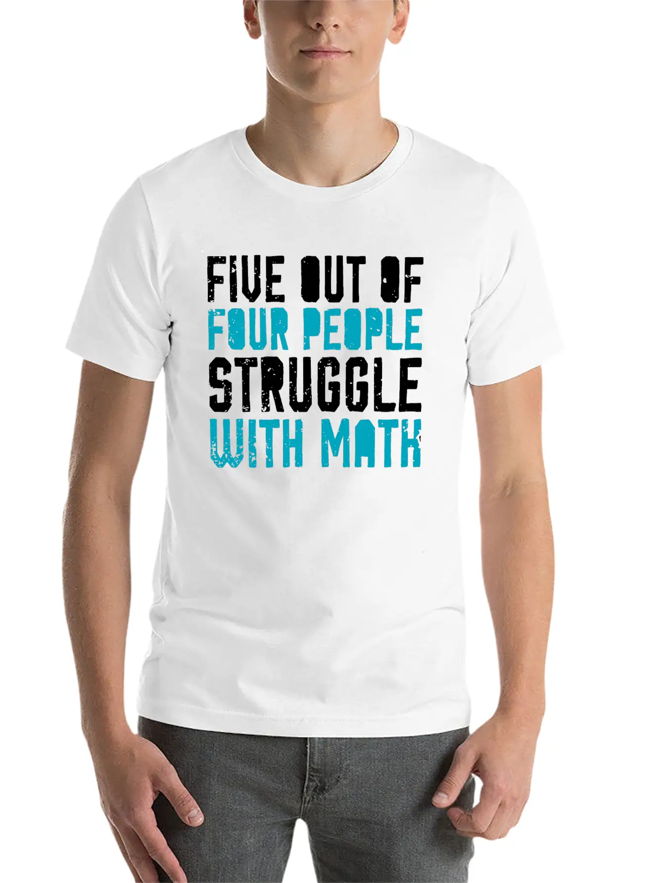 5 Out Of 4 People Have Problems With Math Saying Lightweight Cotton T-Shirt – Daily Comfort Graphic Shirt