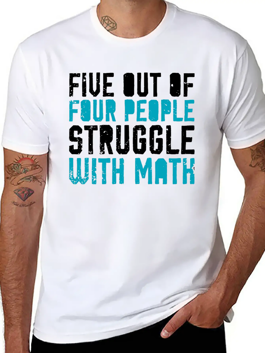 5 Out Of 4 People Have Problems With Math Saying Lightweight Cotton T-Shirt – Daily Comfort Graphic Shirt