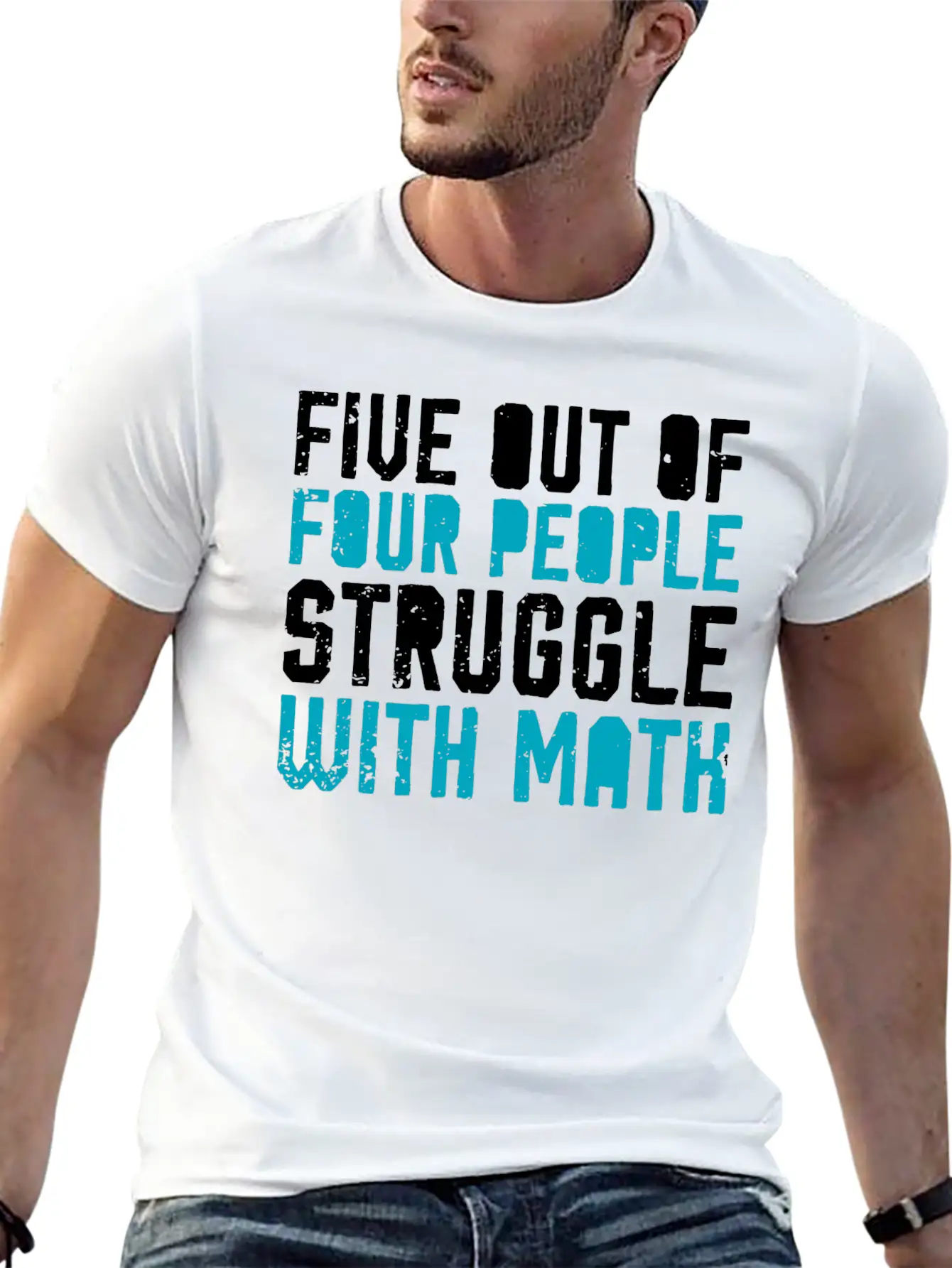 5 Out Of 4 People Have Problems With Math Saying Lightweight Cotton T-Shirt – Daily Comfort Graphic Shirt