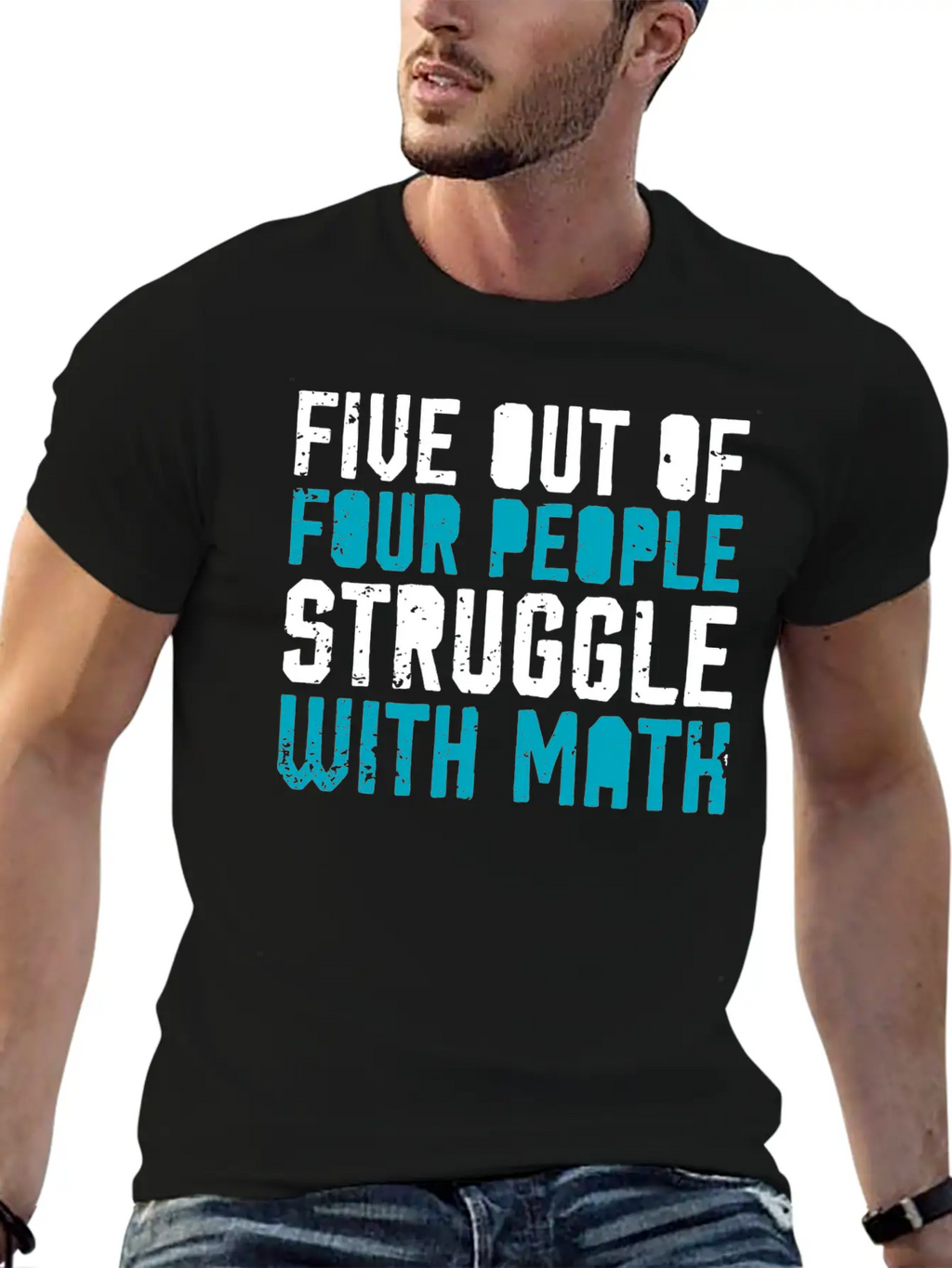 5 Out Of 4 People Have Problems With Math Saying Lightweight Cotton T-Shirt – Daily Comfort Graphic Shirt