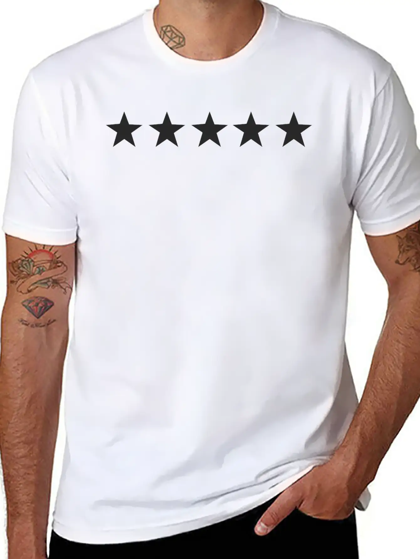 5 Stars Relaxed Everyday Tee – Lightweight And Durable Cotton