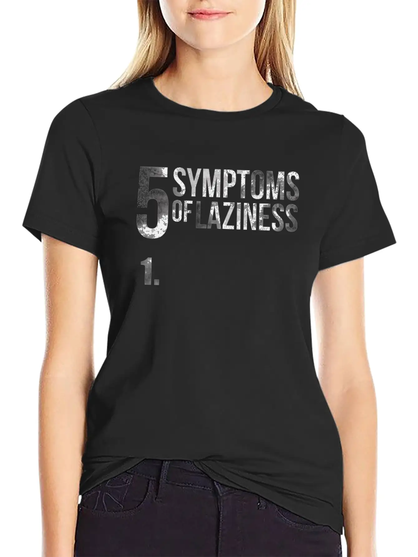5 Symptoms Of Laziness Funny Saying Lazy Soft Cotton Short Sleeve Tee – Unisex Wardrobe Staple