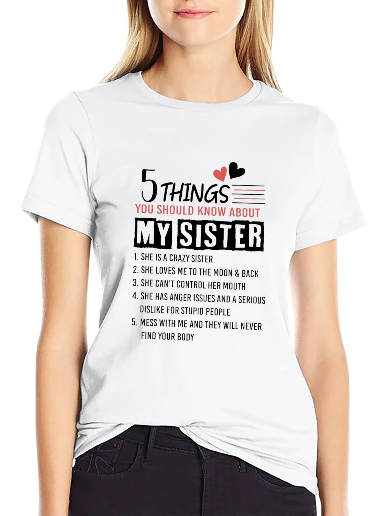 5 Things You Should Know About My Sister Lightweight Cotton T-Shirt – Daily Comfort Graphic Shirt