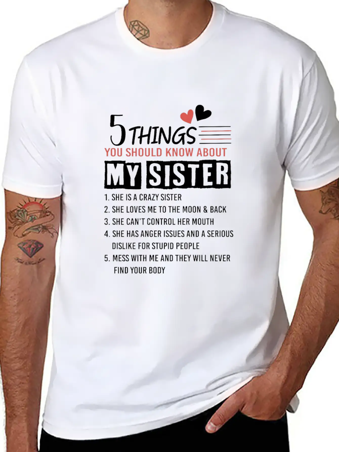 5 Things You Should Know About My Sister Lightweight Cotton T-Shirt – Daily Comfort Graphic Shirt