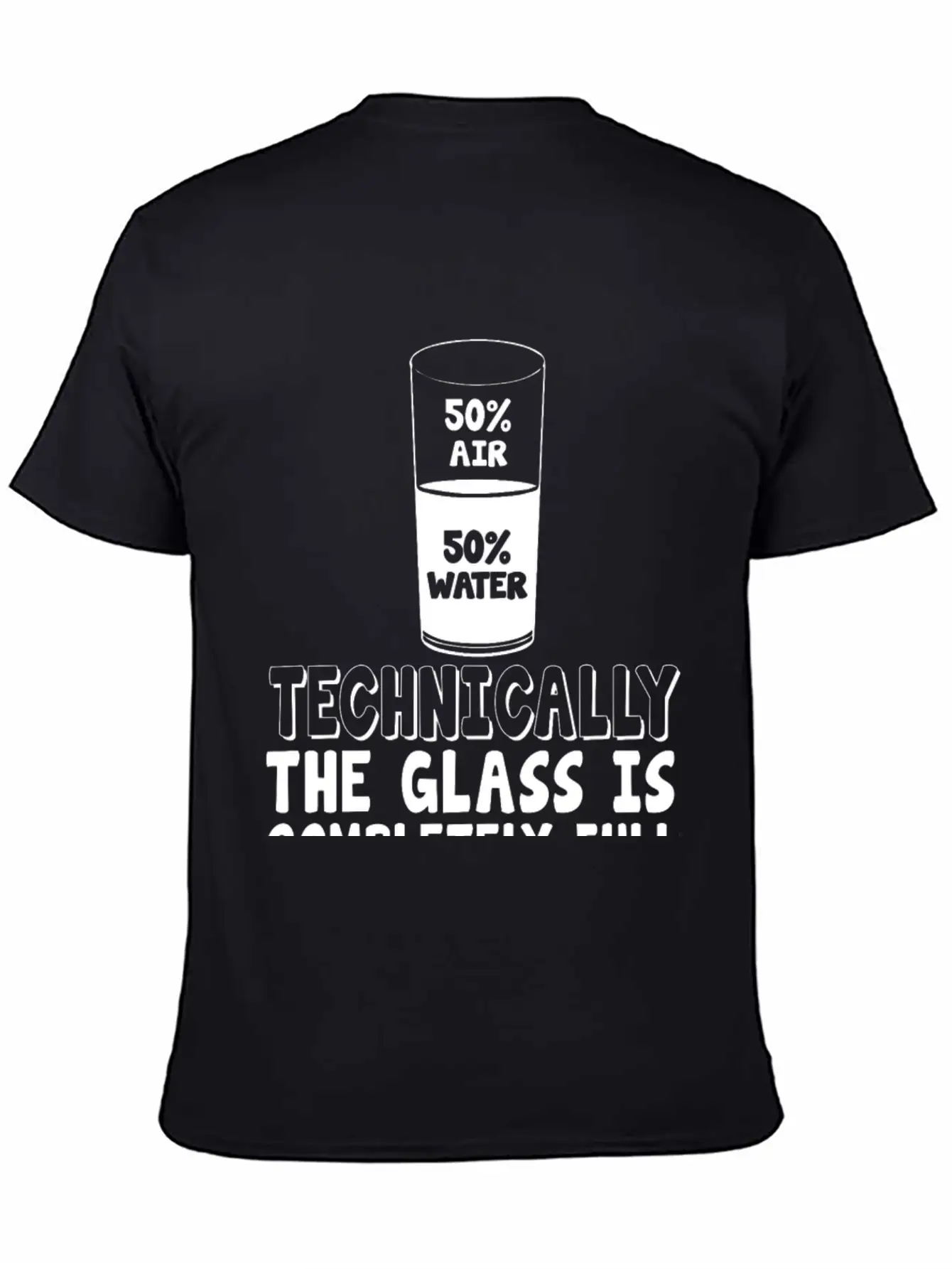 50% Air 50% Water, Techin Lightweight Cotton T-Shirt – Daily Comfort Graphic Shirt