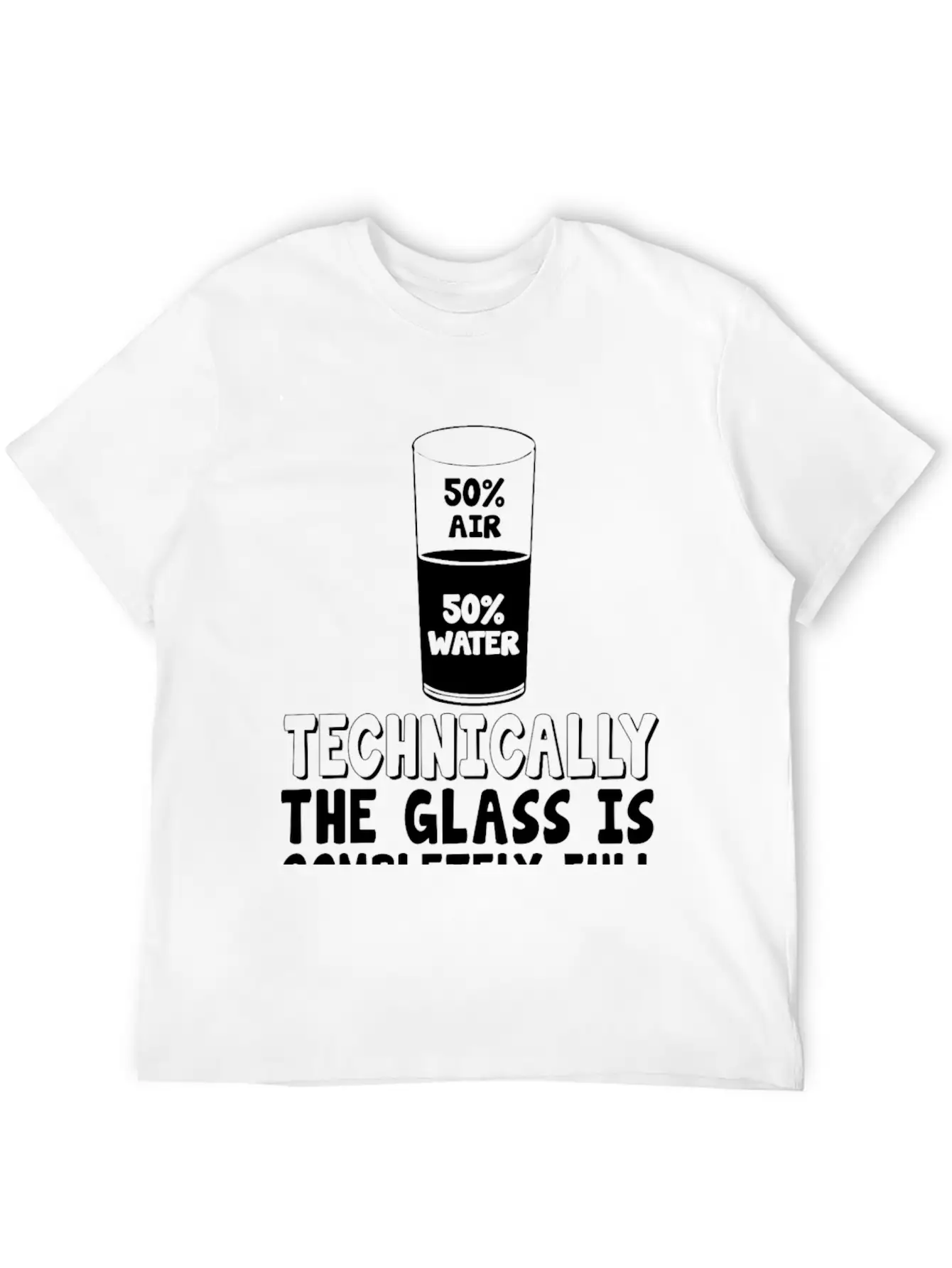 50% Air 50% Water, Techin Lightweight Cotton T-Shirt – Daily Comfort Graphic Shirt