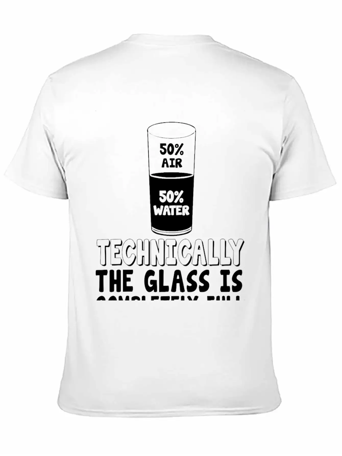 50% Air 50% Water, Techin Lightweight Cotton T-Shirt – Daily Comfort Graphic Shirt
