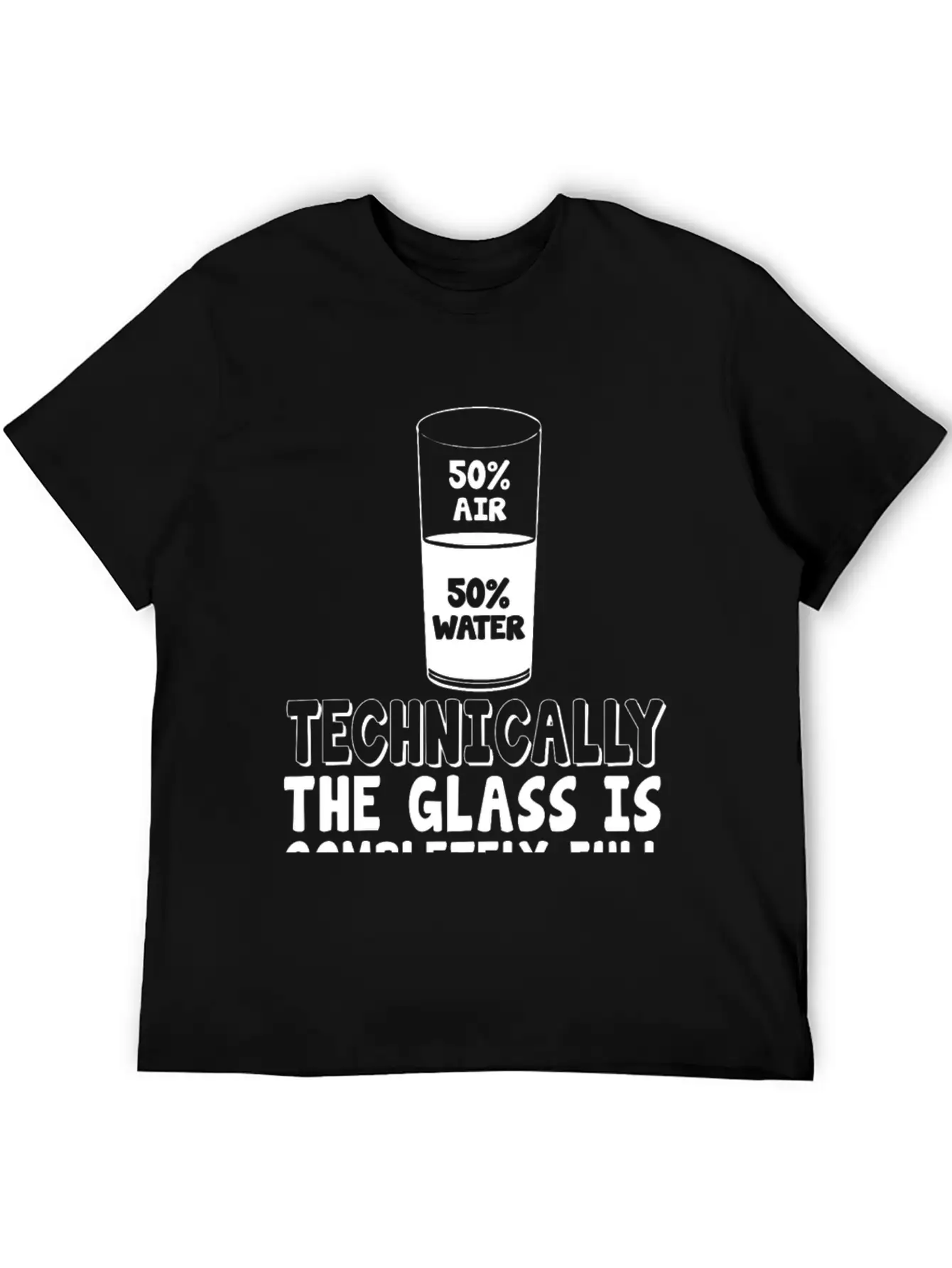 50% Air 50% Water, Techin Lightweight Cotton T-Shirt – Daily Comfort Graphic Shirt