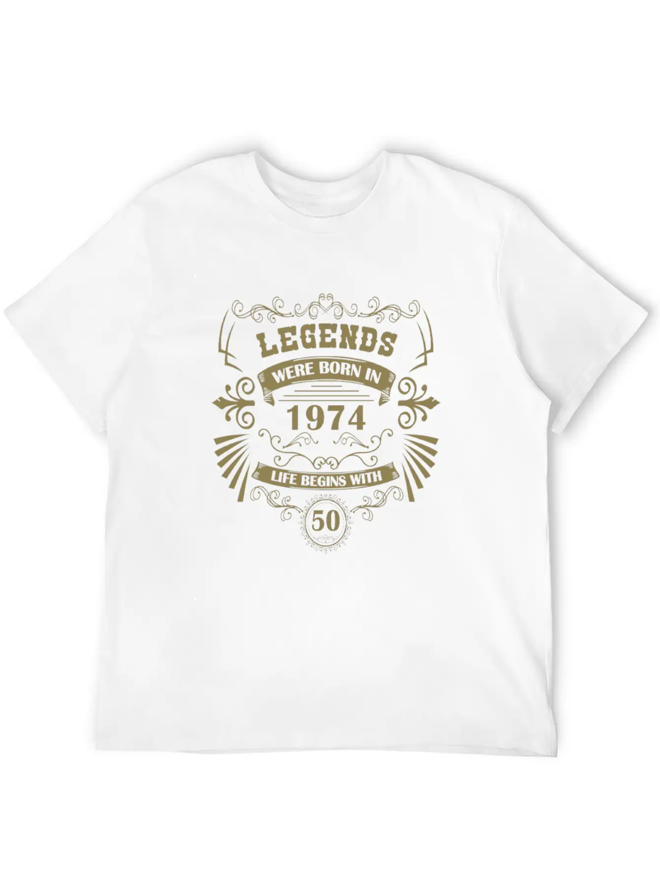 50th Birthday Vintage 1974 Vintage Western Lightweight Cotton T-Shirt – Daily Comfort Graphic Shirt
