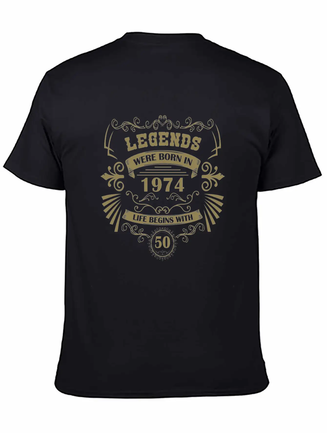 50th Birthday Vintage 1974 Vintage Western Lightweight Cotton T-Shirt – Daily Comfort Graphic Shirt