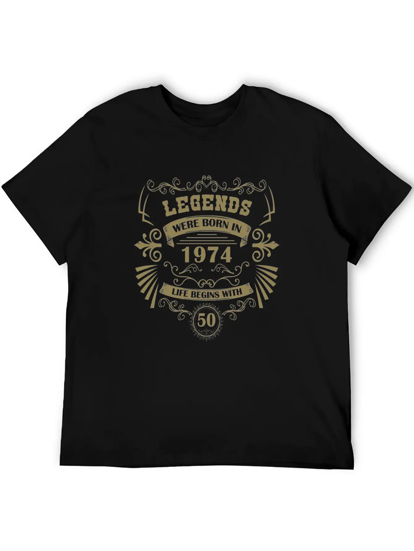50th Birthday Vintage 1974 Vintage Western Lightweight Cotton T-Shirt – Daily Comfort Graphic Shirt