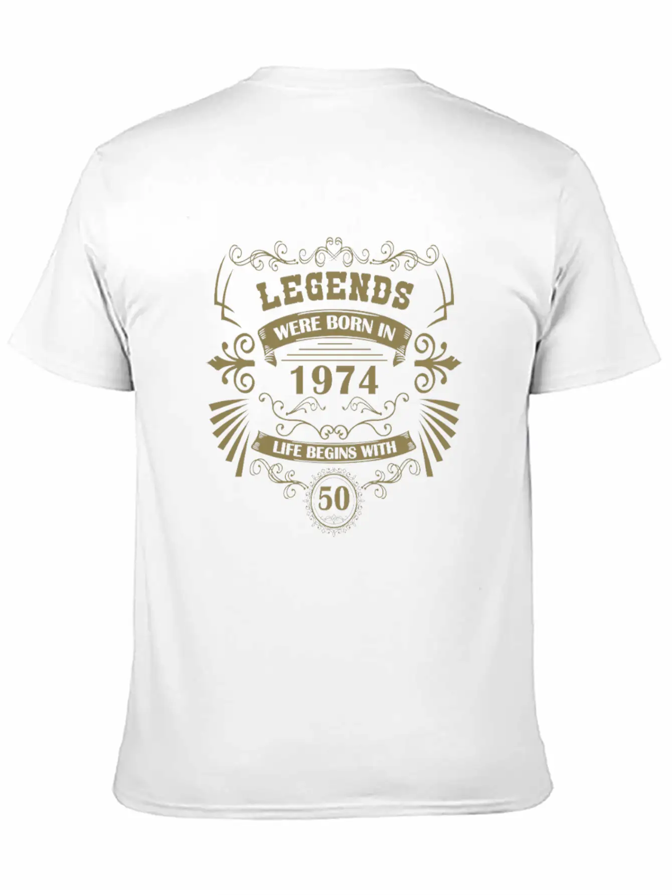 50th Birthday Vintage 1974 Vintage Western Lightweight Cotton T-Shirt – Daily Comfort Graphic Shirt