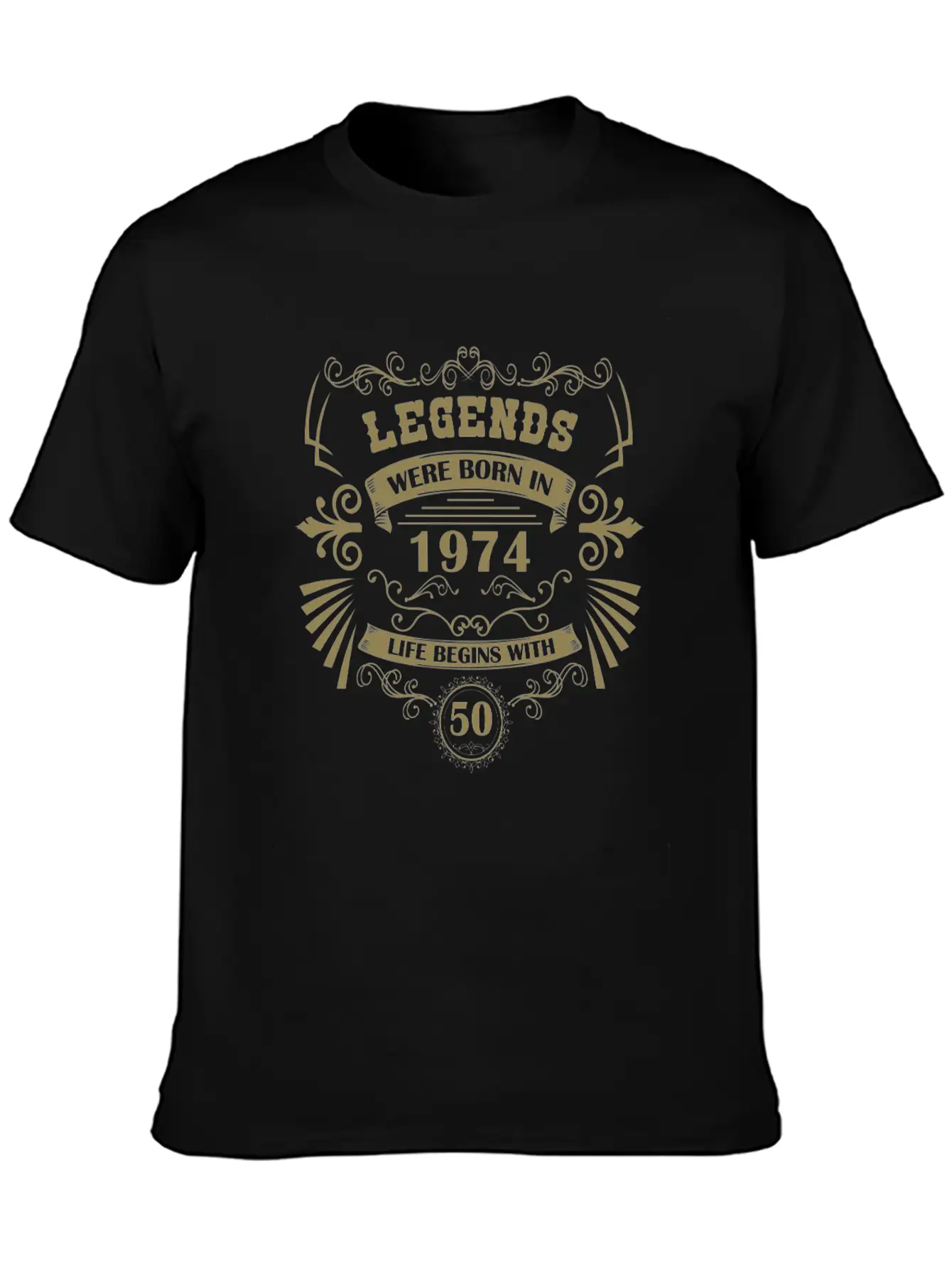 50th Birthday Vintage 1974 Vintage Western Lightweight Cotton T-Shirt – Daily Comfort Graphic Shirt