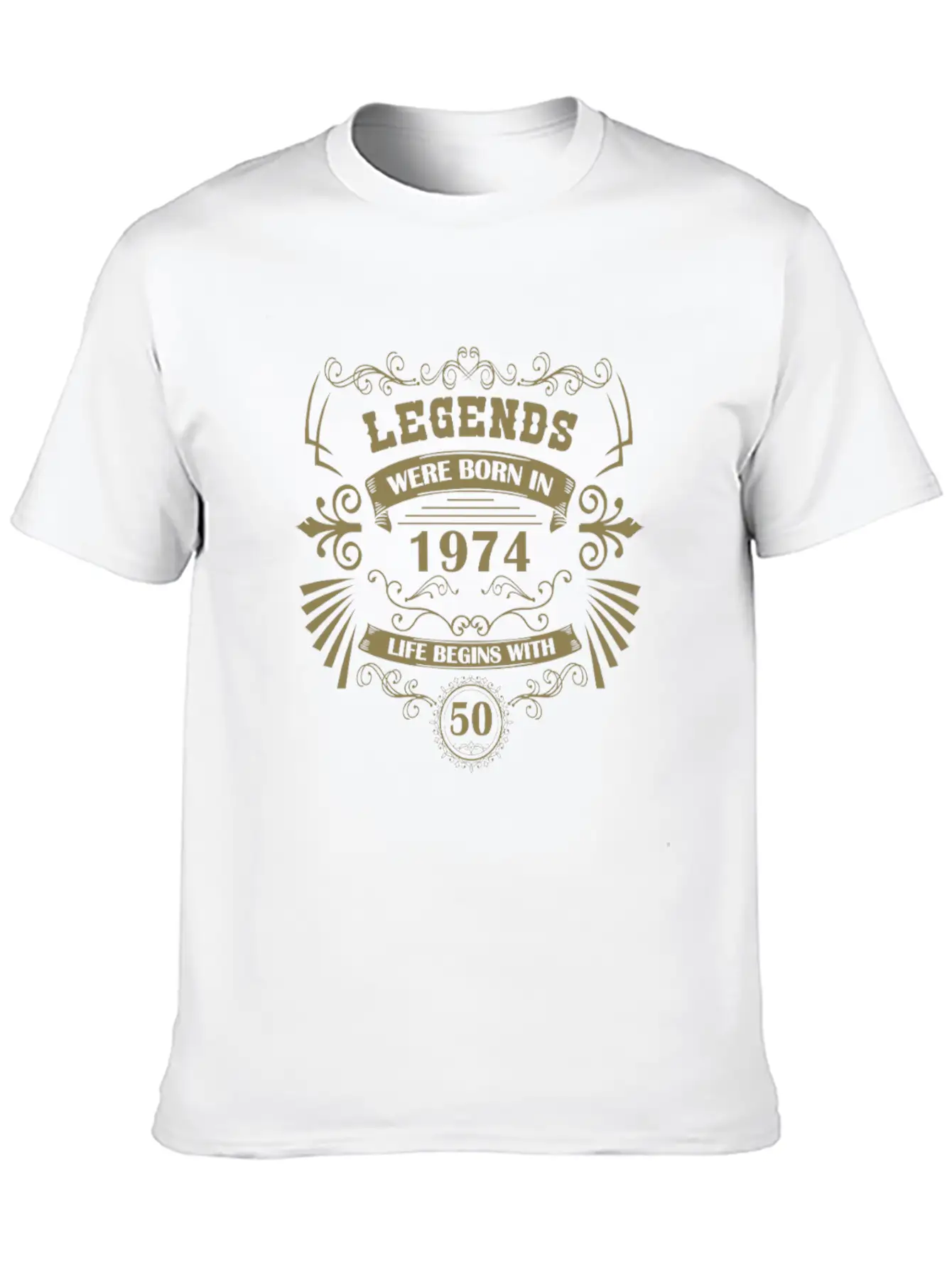 50th Birthday Vintage 1974 Vintage Western Lightweight Cotton T-Shirt – Daily Comfort Graphic Shirt