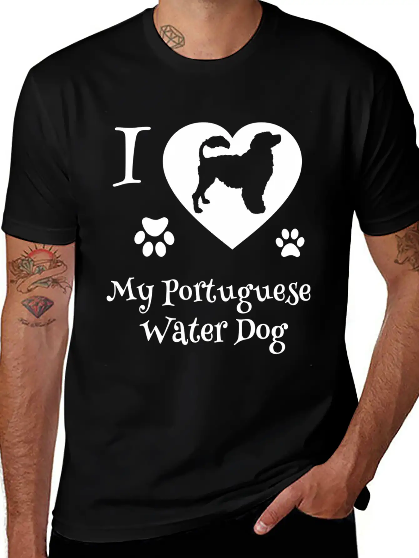 54837 Portuguese Water Dog For Portie Dog Timeless Short Sleeve Tee – Comfy And Minimalist Design