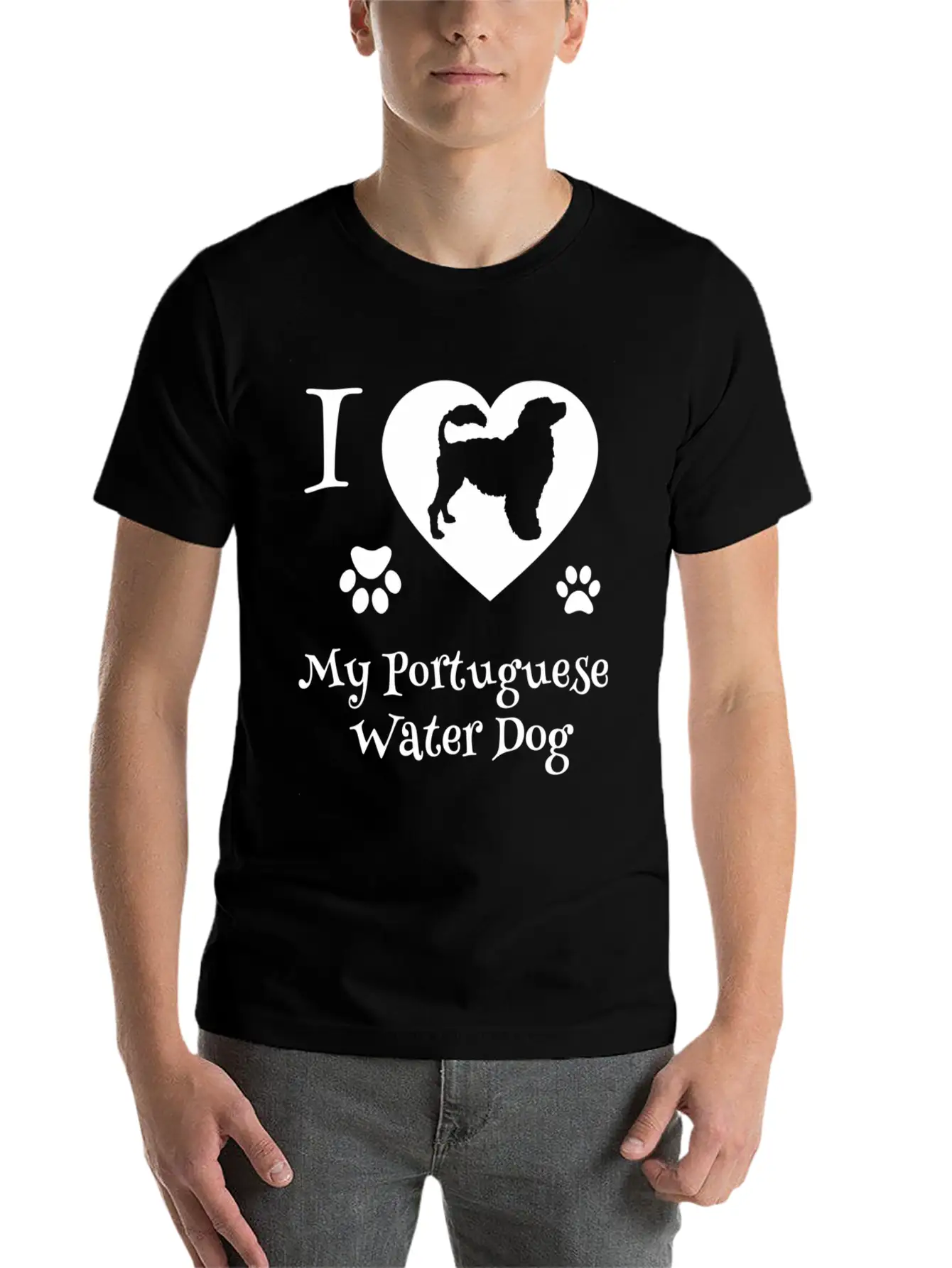 54837 Portuguese Water Dog For Portie Dog Timeless Short Sleeve Tee – Comfy And Minimalist Design