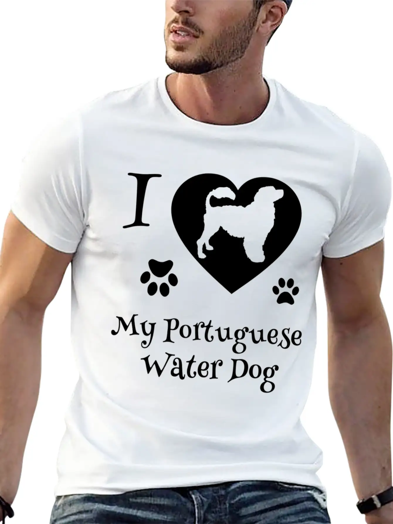 54837 Portuguese Water Dog For Portie Dog Timeless Short Sleeve Tee – Comfy And Minimalist Design