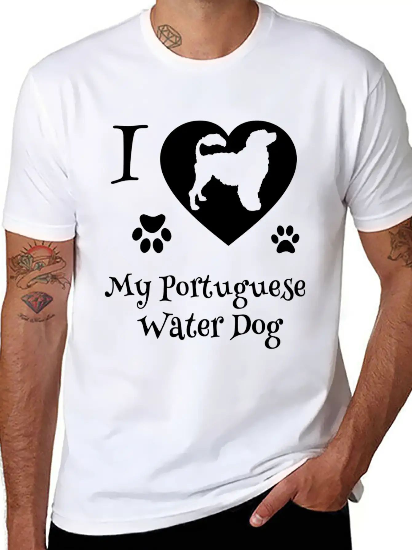 54837 Portuguese Water Dog For Portie Dog Timeless Short Sleeve Tee – Comfy And Minimalist Design