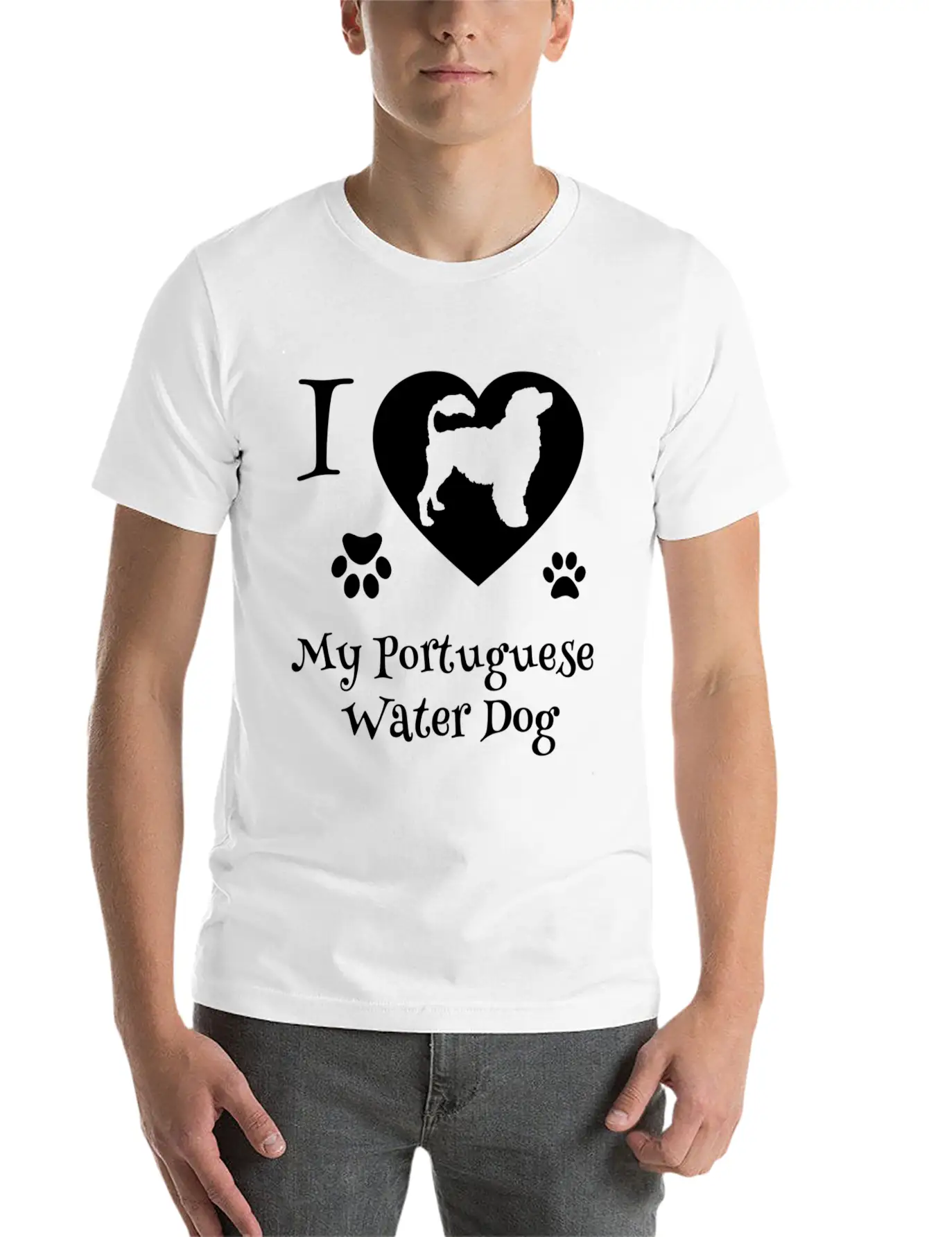 54837 Portuguese Water Dog For Portie Dog Timeless Short Sleeve Tee – Comfy And Minimalist Design