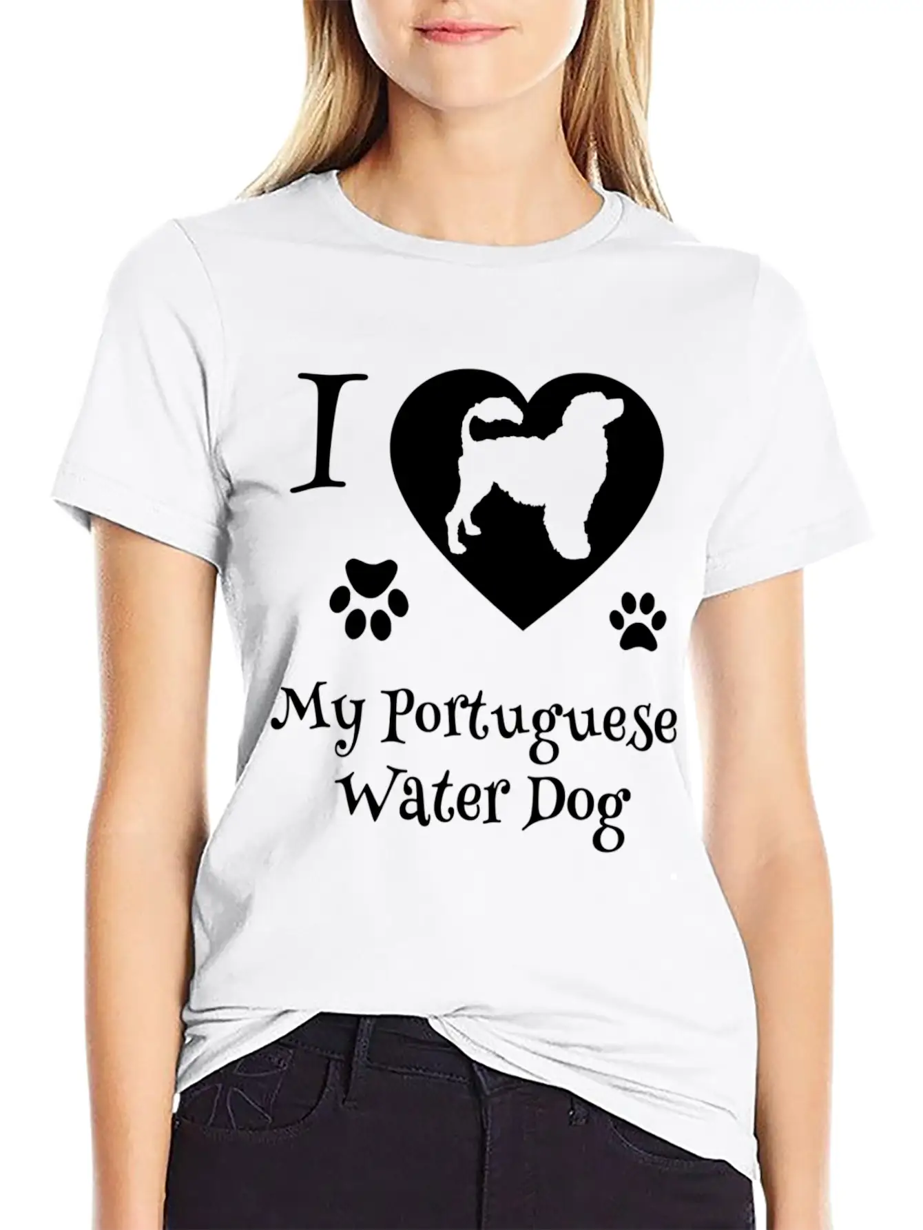 54837 Portuguese Water Dog For Portie Dog Timeless Short Sleeve Tee – Comfy And Minimalist Design