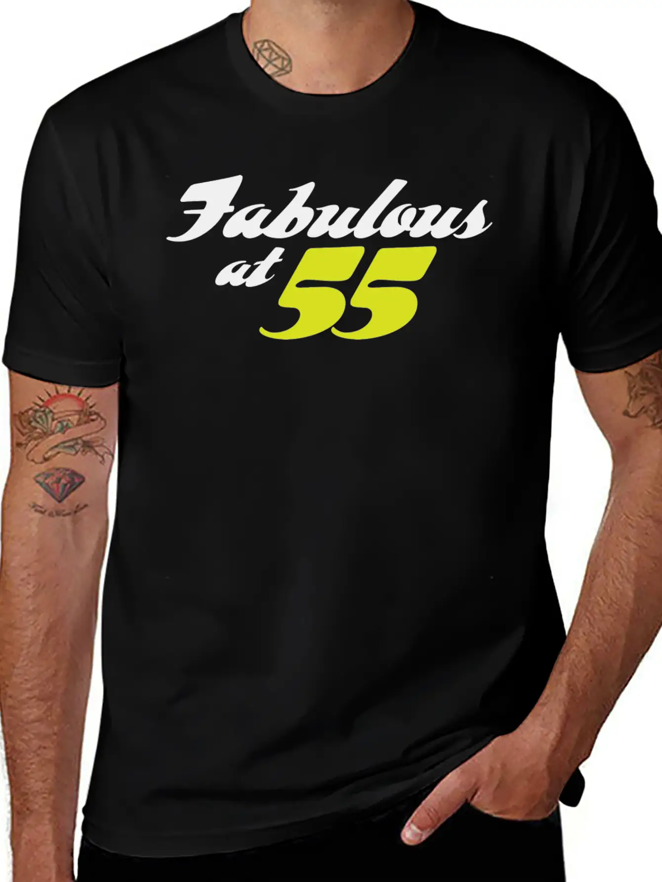 55 Years Old And Fabulous! Modern Fit Casual T-Shirt – Clean And Versatile Design