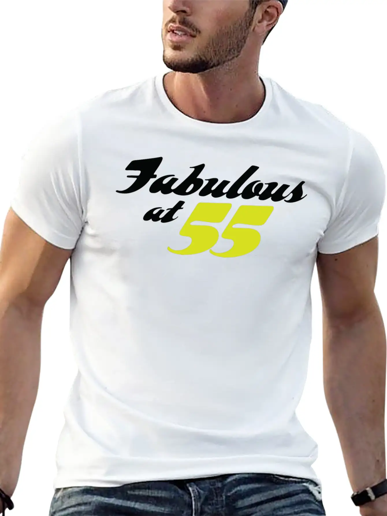 55 Years Old And Fabulous! Modern Fit Casual T-Shirt – Clean And Versatile Design