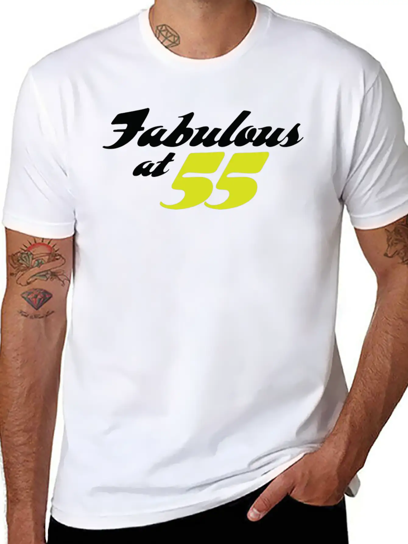 55 Years Old And Fabulous! Modern Fit Casual T-Shirt – Clean And Versatile Design