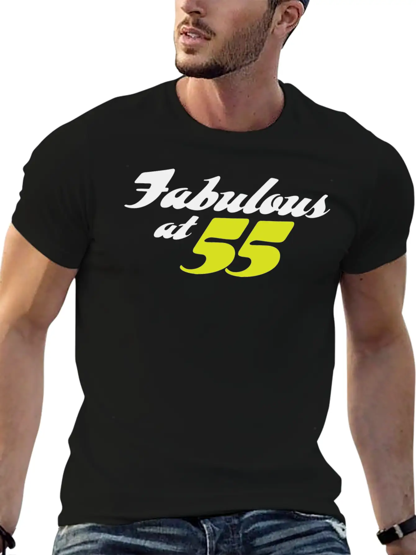 55 Years Old And Fabulous! Modern Fit Casual T-Shirt – Clean And Versatile Design