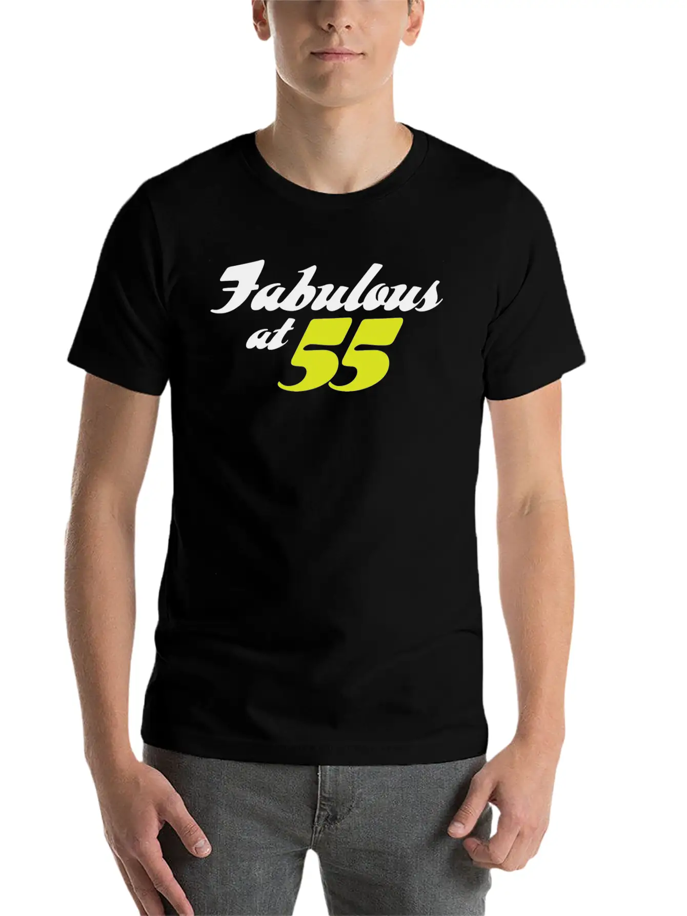 55 Years Old And Fabulous! Modern Fit Casual T-Shirt – Clean And Versatile Design