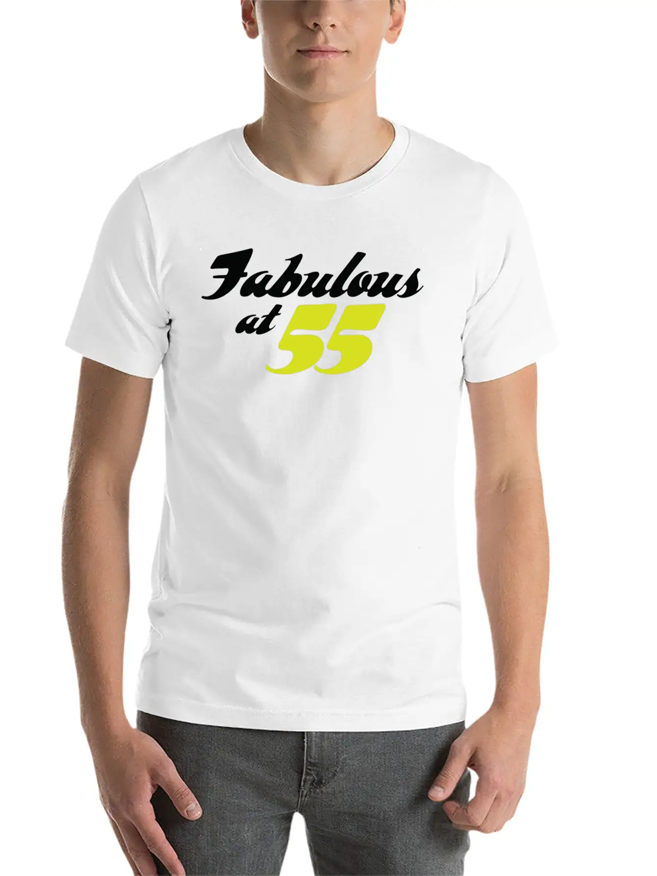 55 Years Old And Fabulous! Modern Fit Casual T-Shirt – Clean And Versatile Design