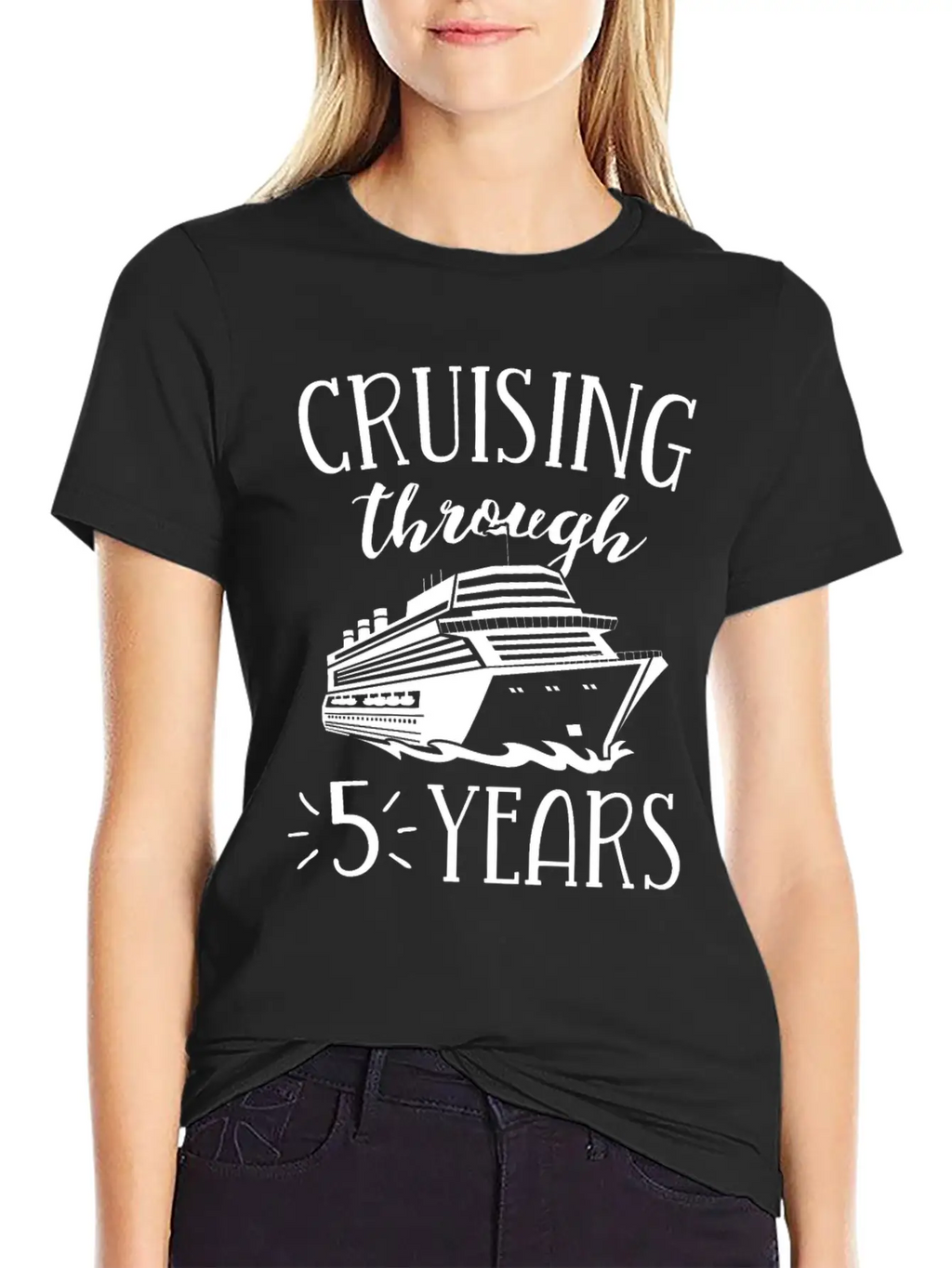 5th Anniversary Cruise TShirt Vacation Match Modern Fit Casual T-Shirt – Clean And Versatile Design