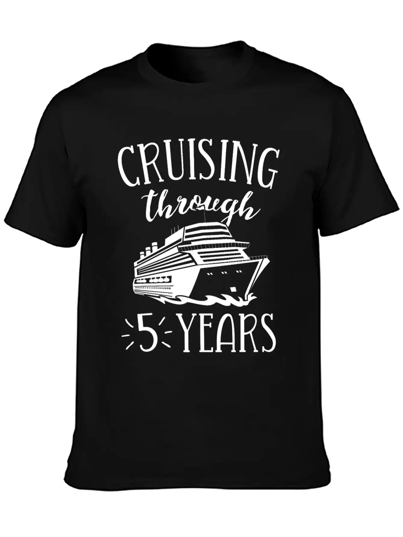 5th Anniversary Cruise TShirt Vacation Match Modern Fit Casual T-Shirt – Clean And Versatile Design