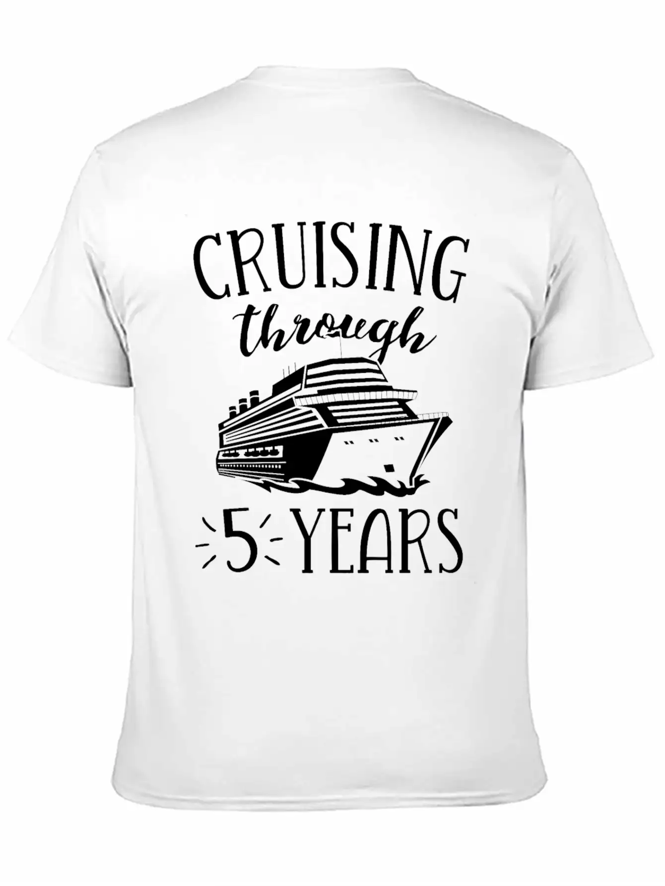 5th Anniversary Cruise TShirt Vacation Match Modern Fit Casual T-Shirt – Clean And Versatile Design