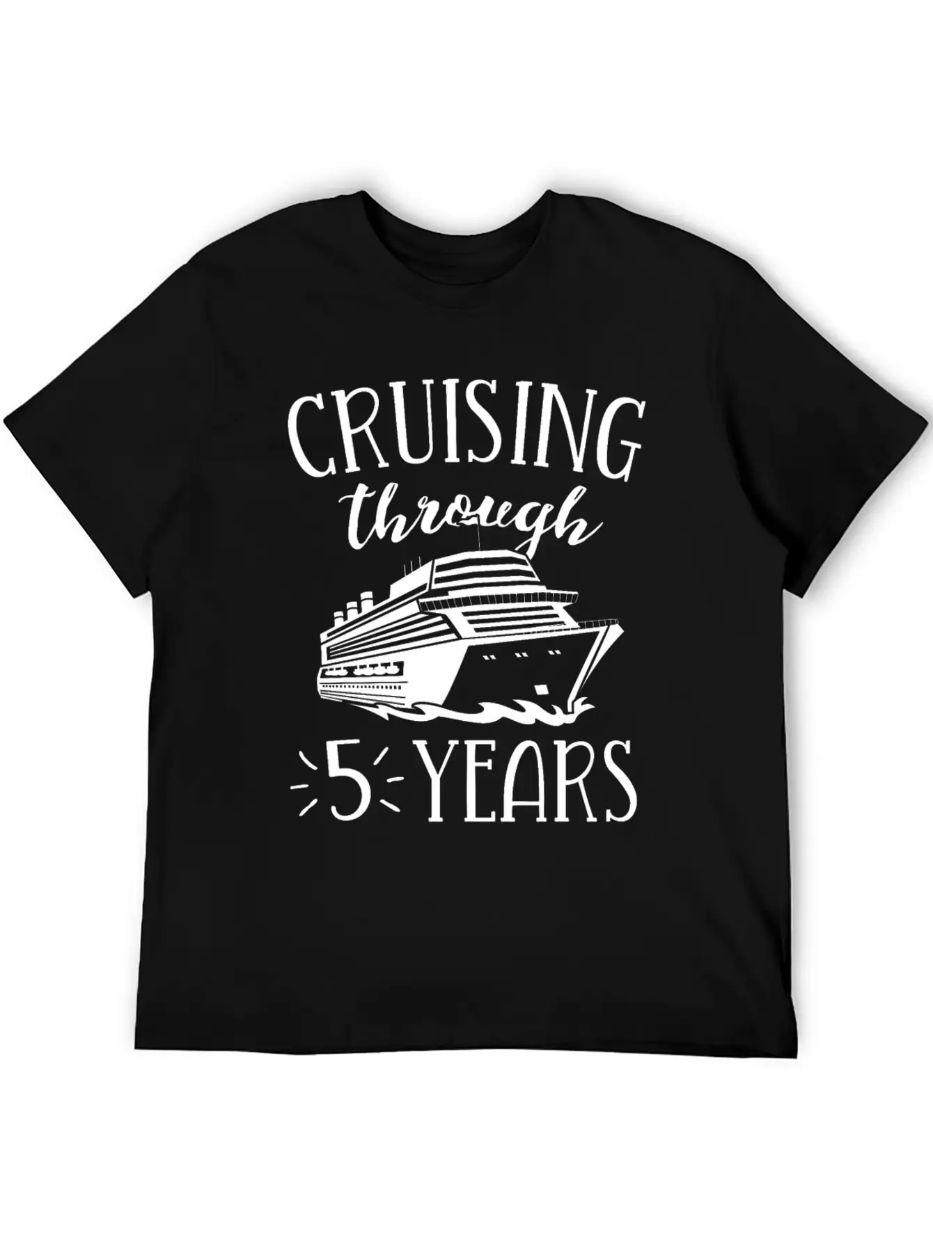 5th Anniversary Cruise TShirt Vacation Match Modern Fit Casual T-Shirt – Clean And Versatile Design