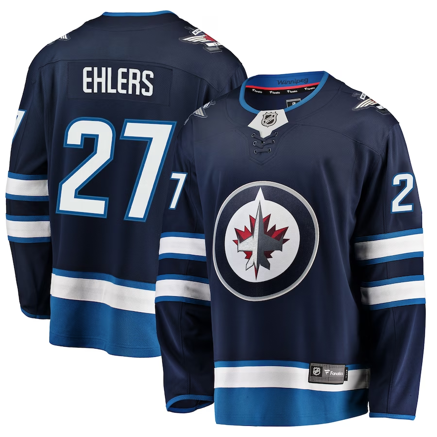 Men's Winnipeg Jets Nikolaj Ehlers #27 Navy Home Breakaway Player Jerseys
