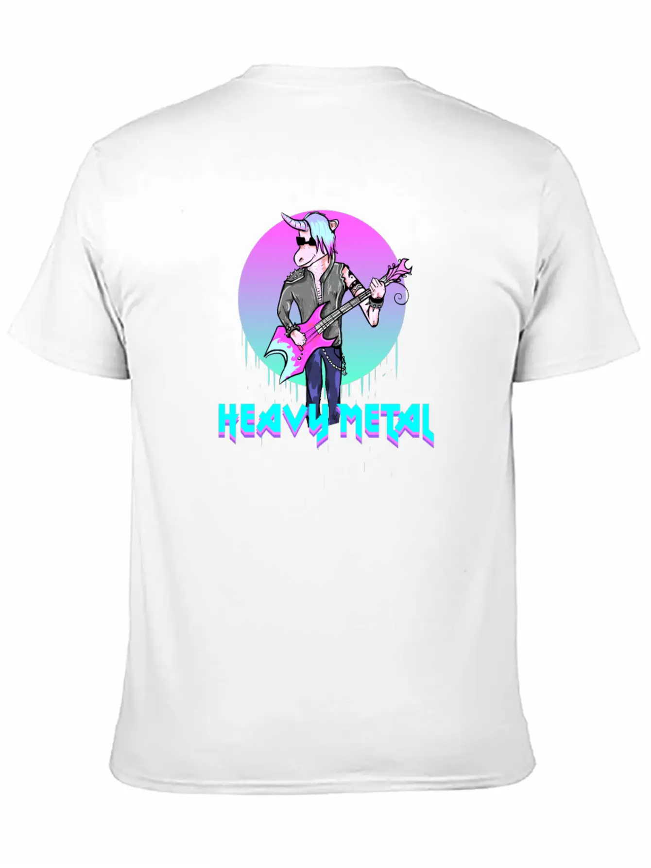 7 Heavy Metal I Unicorn Gift For Metallers Modern Fit Casual T-Shirt – Clean And Versatile Design