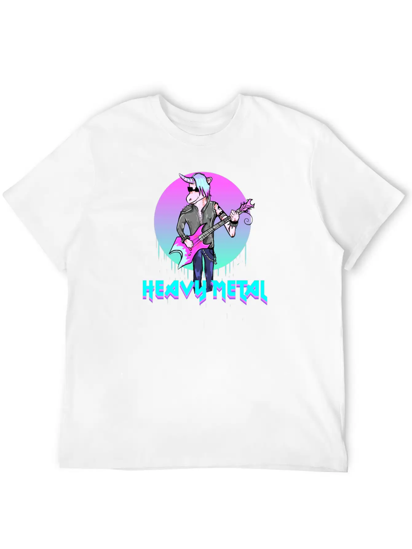 7 Heavy Metal I Unicorn Gift For Metallers Modern Fit Casual T-Shirt – Clean And Versatile Design