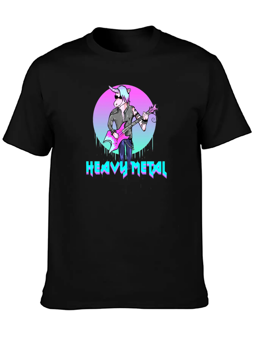 7 Heavy Metal I Unicorn Gift For Metallers Modern Fit Casual T-Shirt – Clean And Versatile Design