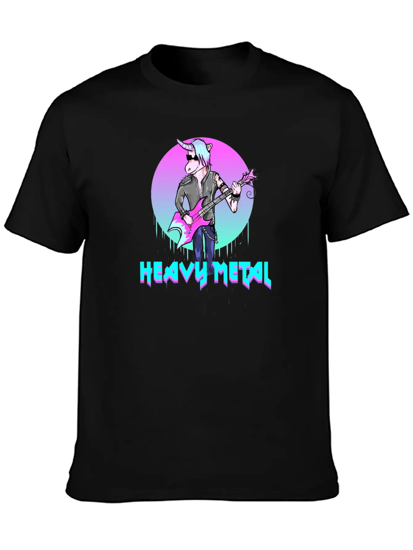 7 Heavy Metal I Unicorn Gift For Metallers Modern Fit Casual T-Shirt – Clean And Versatile Design