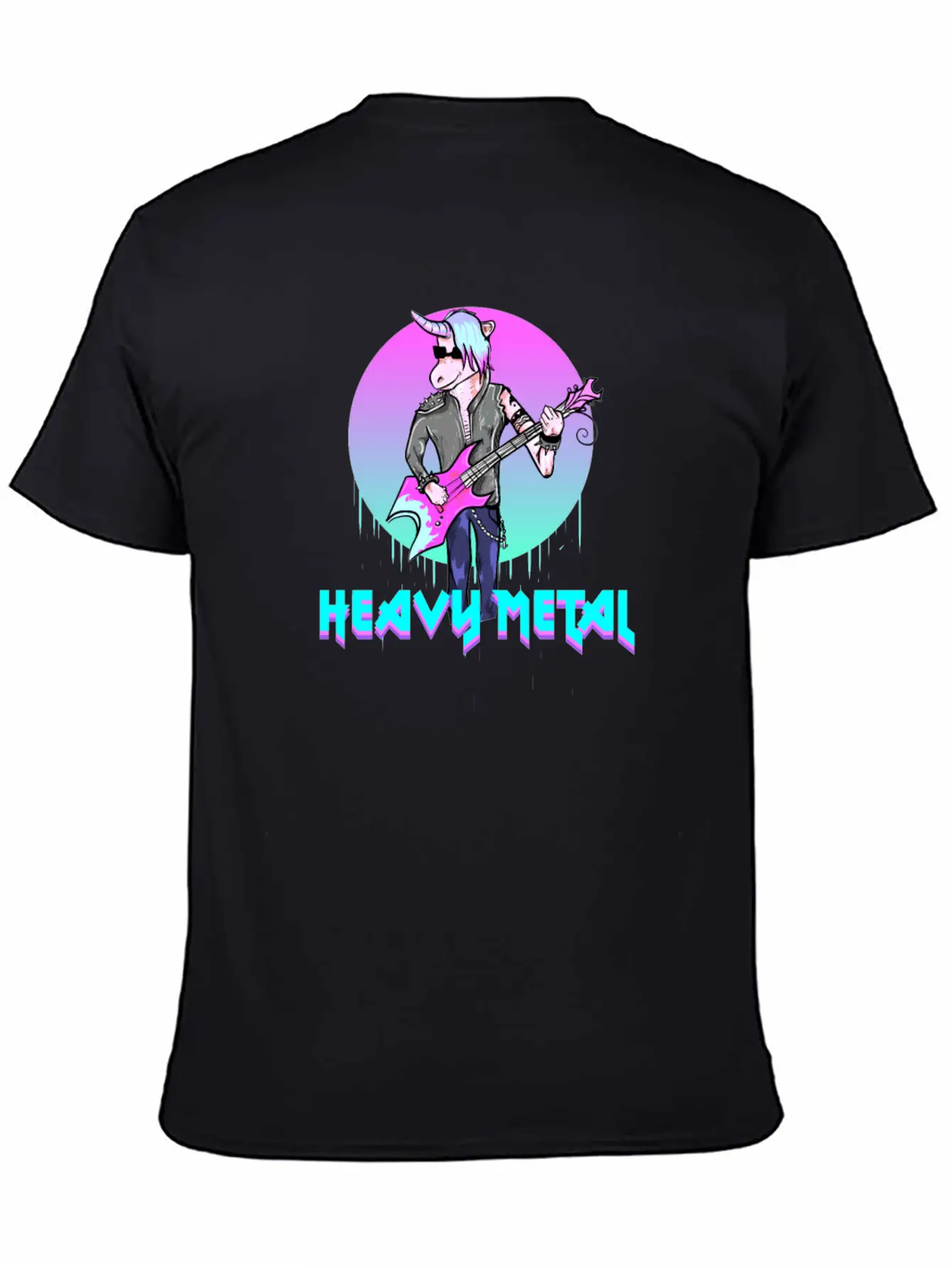 7 Heavy Metal I Unicorn Gift For Metallers Modern Fit Casual T-Shirt – Clean And Versatile Design