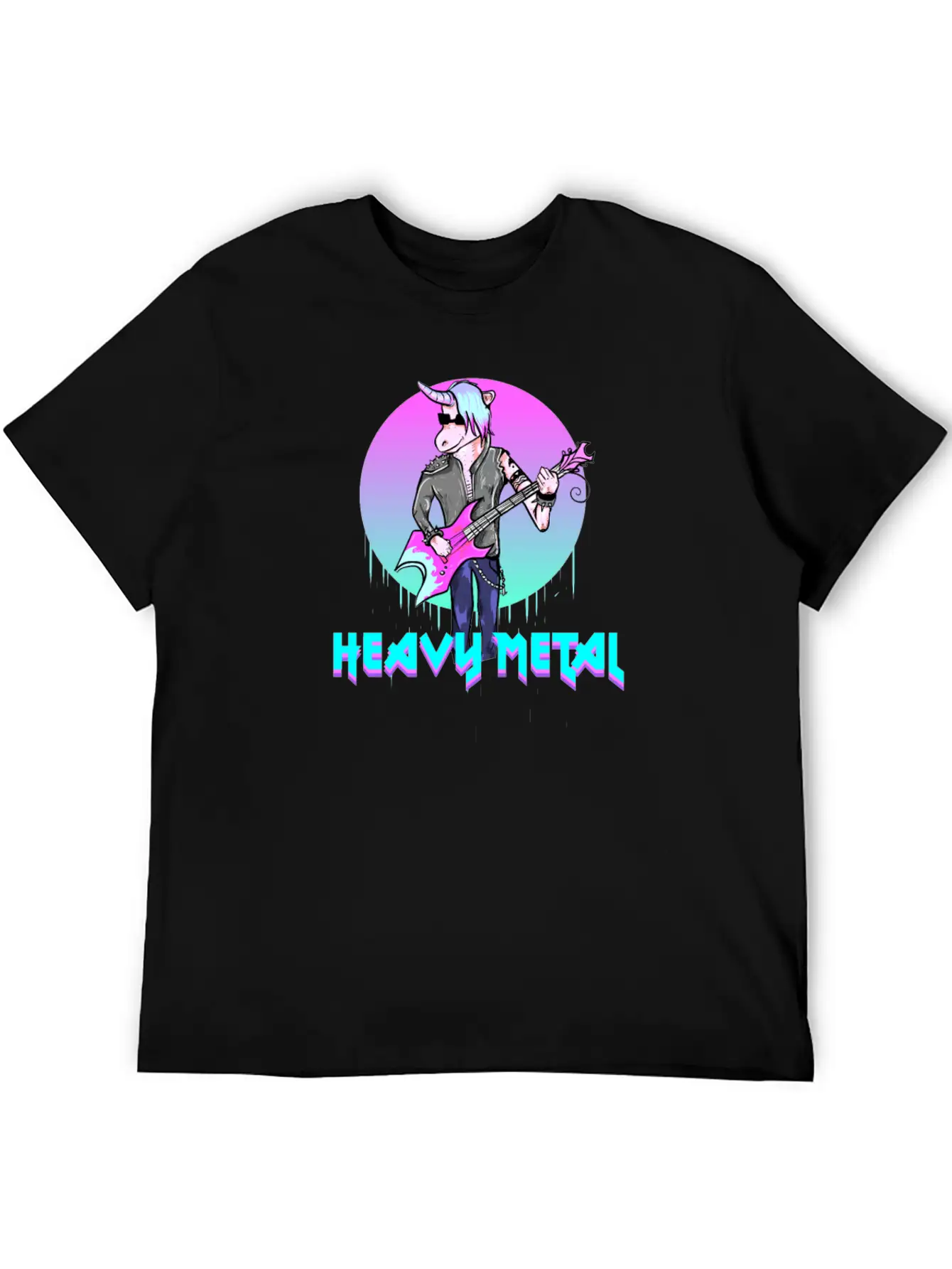 7 Heavy Metal I Unicorn Gift For Metallers Modern Fit Casual T-Shirt – Clean And Versatile Design