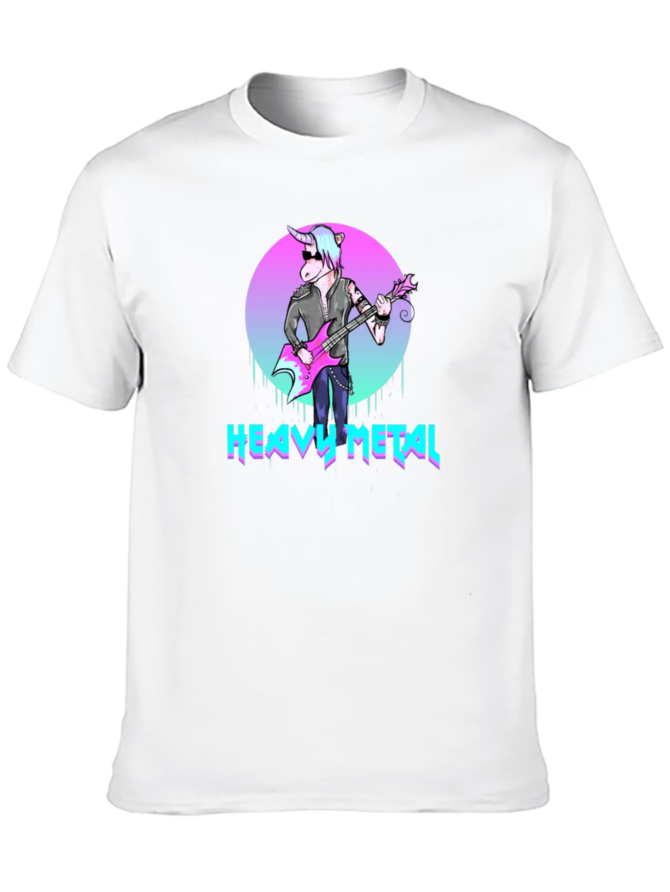 7 Heavy Metal I Unicorn Gift For Metallers Modern Fit Casual T-Shirt – Clean And Versatile Design