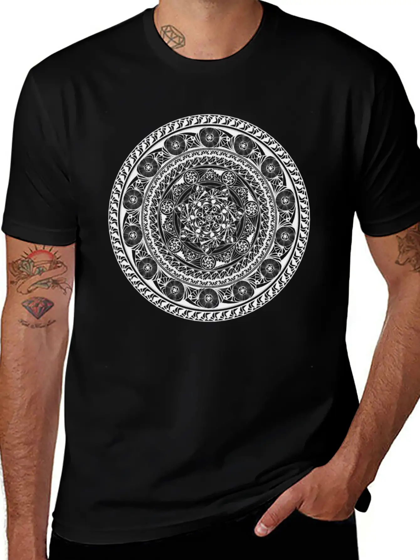 7 Star Mandala Timeless Short Sleeve Tee – Comfy And Minimalist Design