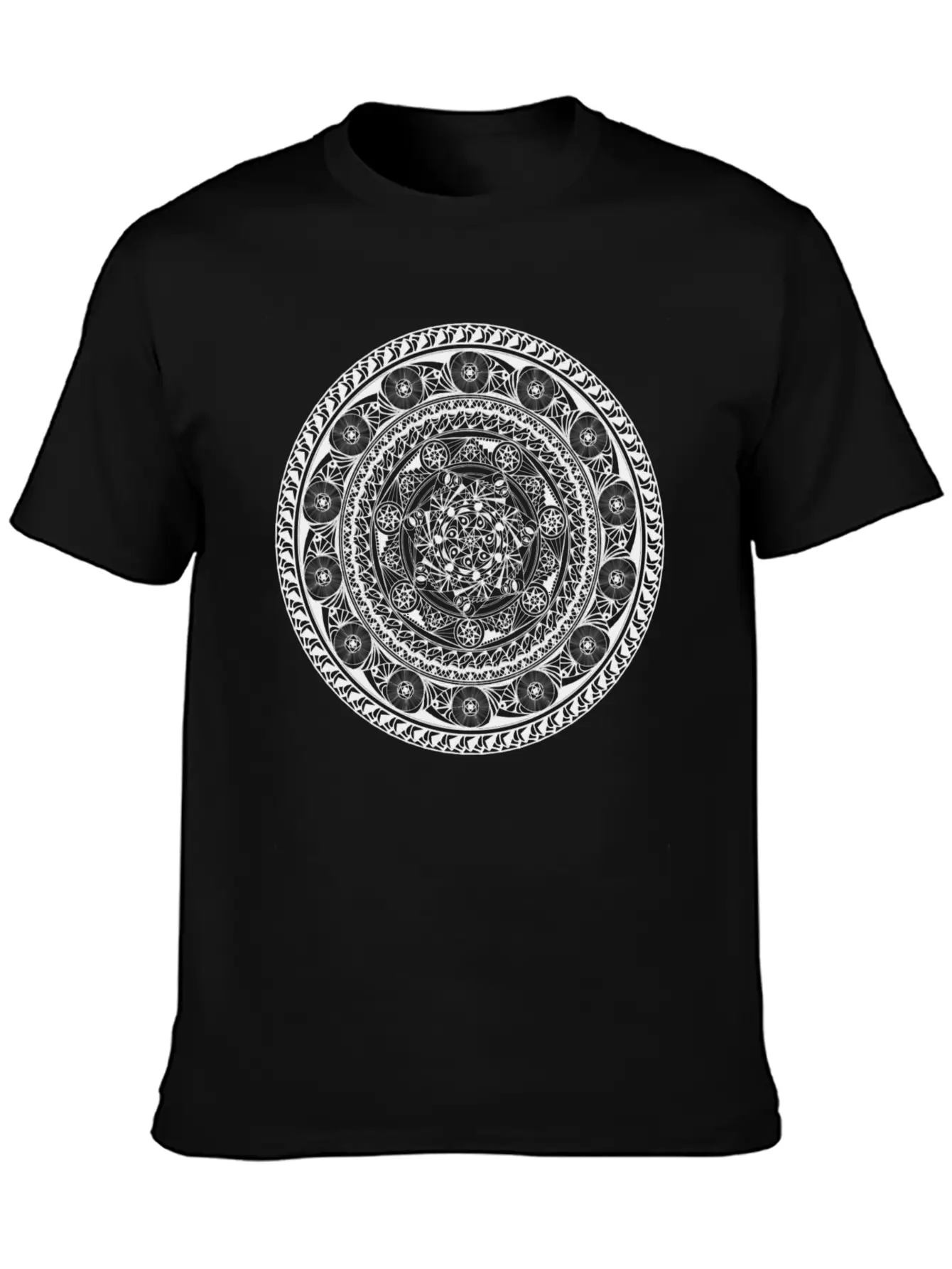 7 Star Mandala Timeless Short Sleeve Tee – Comfy And Minimalist Design