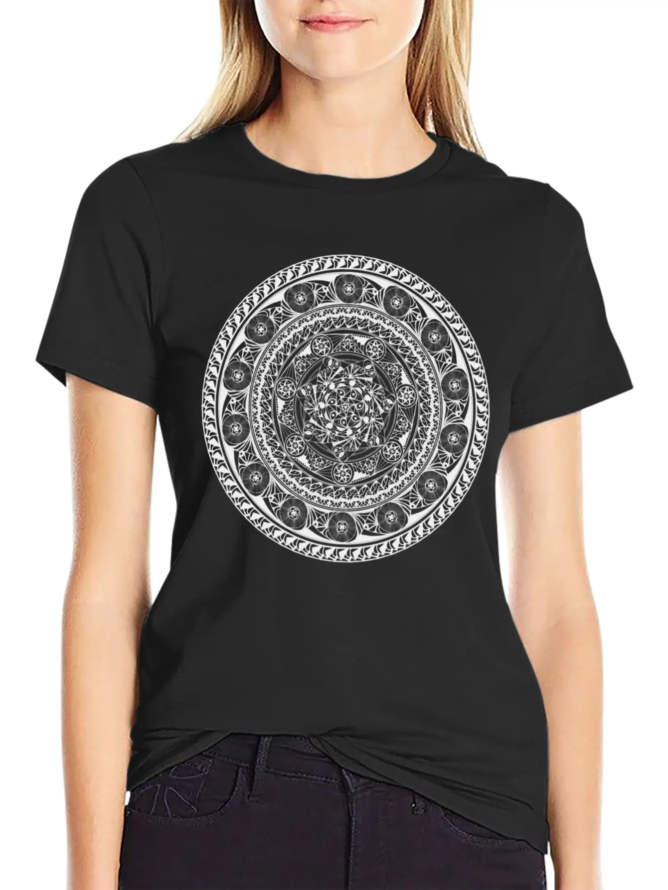7 Star Mandala Timeless Short Sleeve Tee – Comfy And Minimalist Design