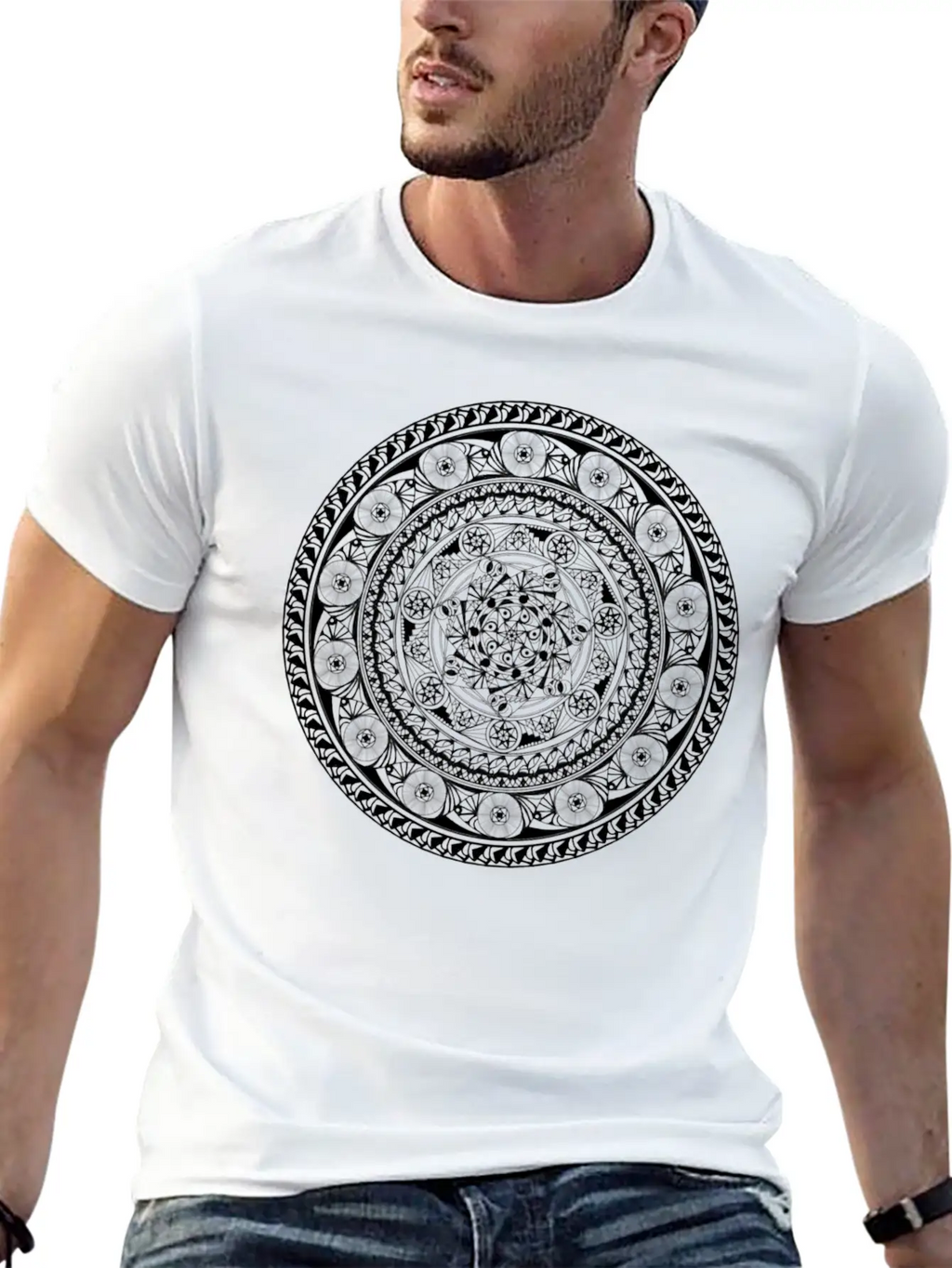 7 Star Mandala Timeless Short Sleeve Tee – Comfy And Minimalist Design
