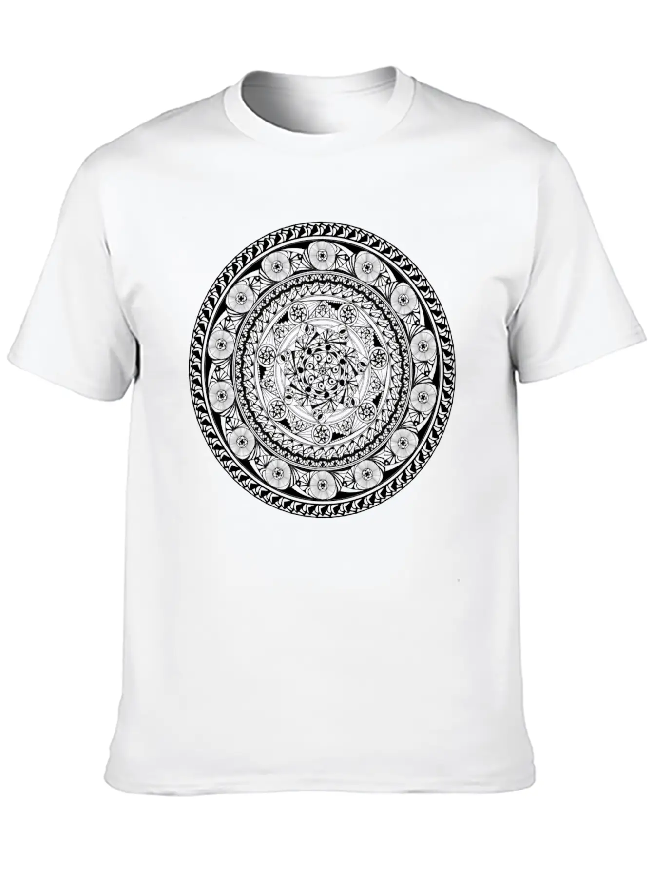 7 Star Mandala Timeless Short Sleeve Tee – Comfy And Minimalist Design
