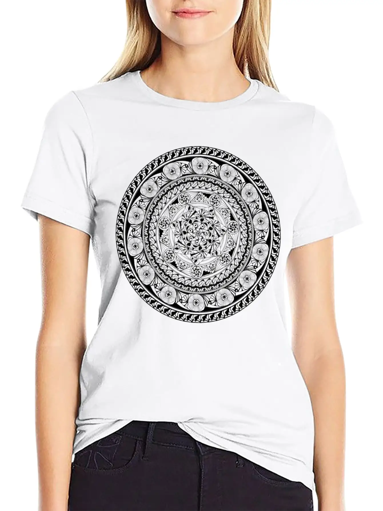 7 Star Mandala Timeless Short Sleeve Tee – Comfy And Minimalist Design