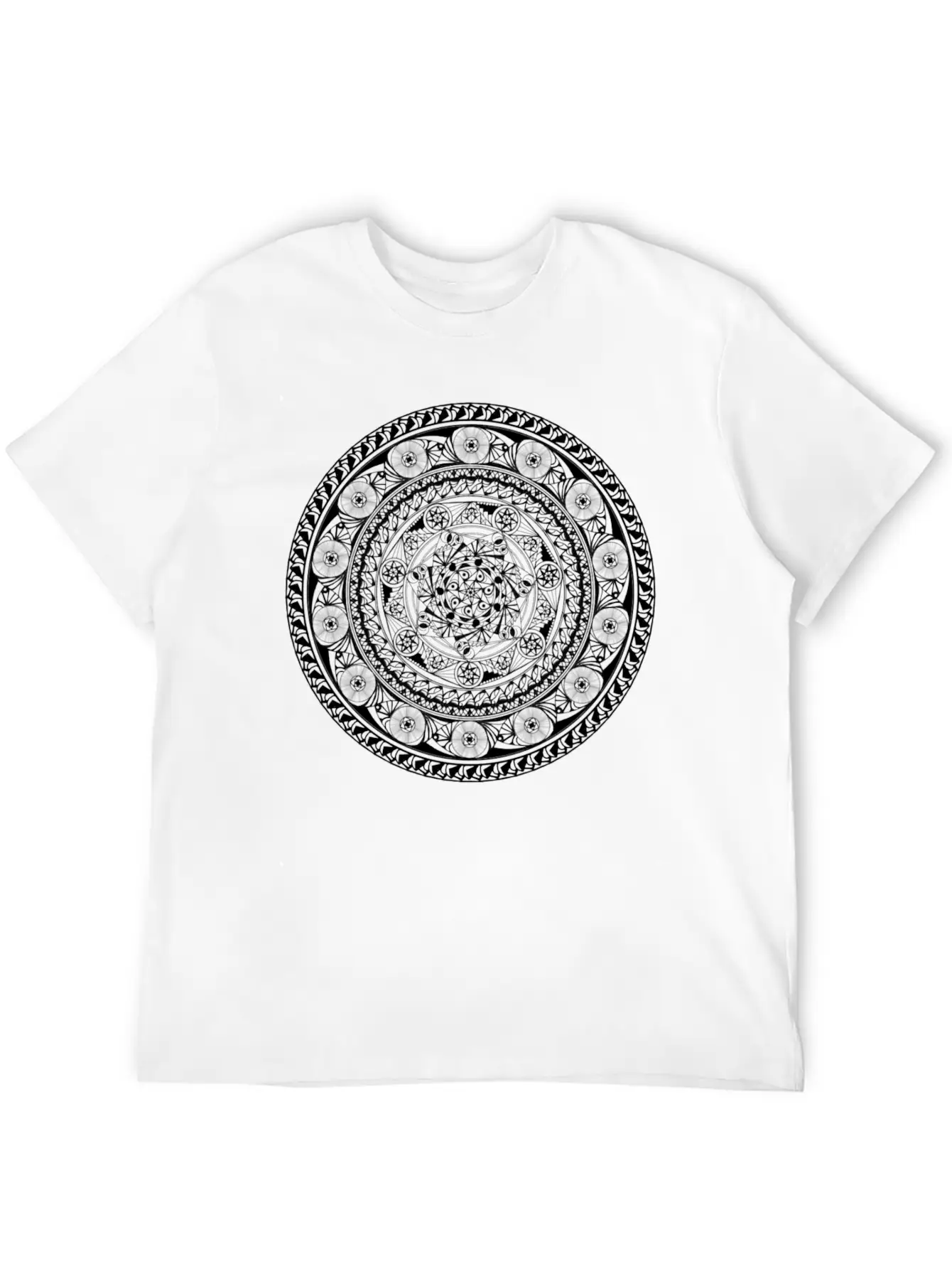 7 Star Mandala Timeless Short Sleeve Tee – Comfy And Minimalist Design