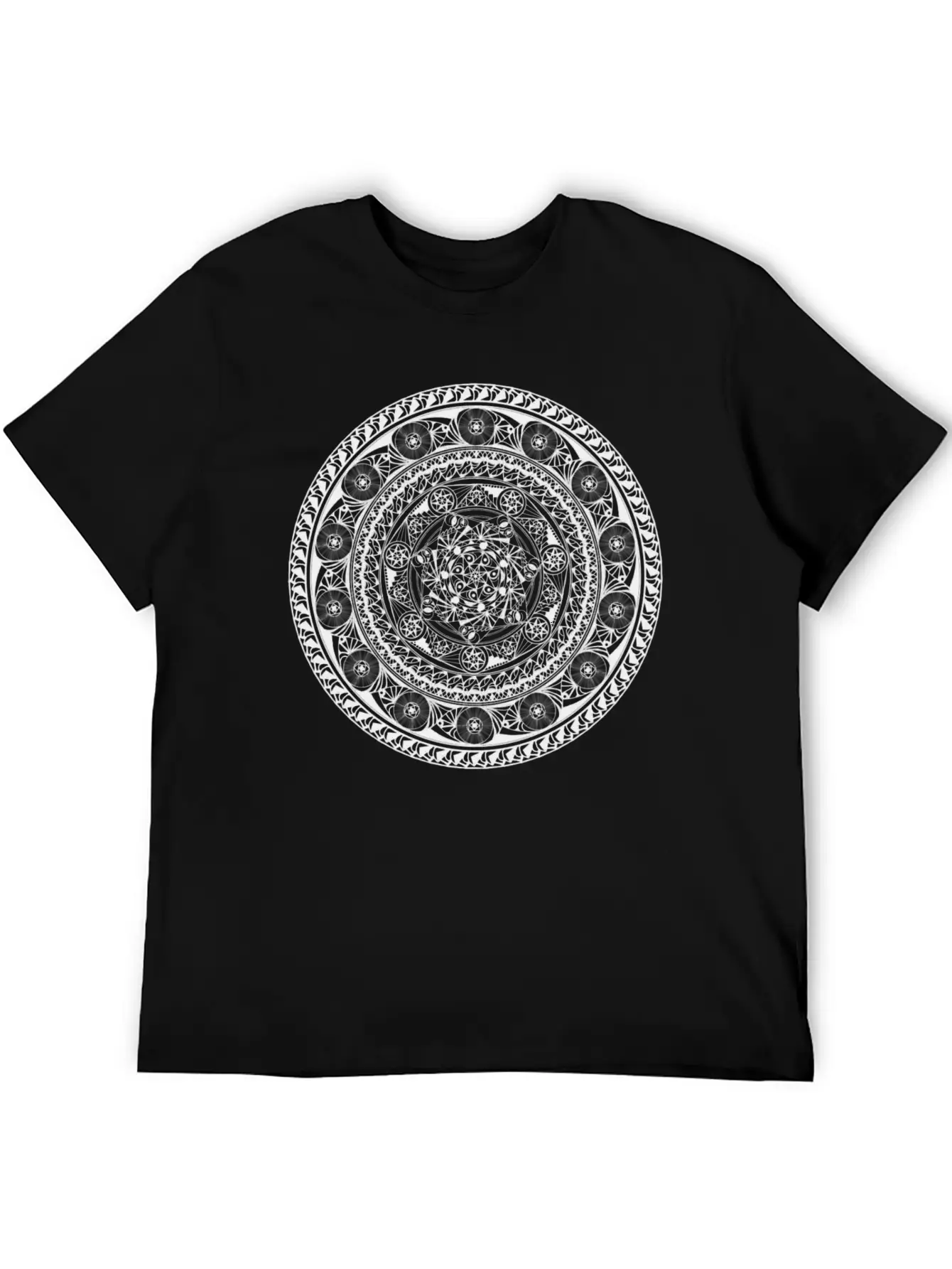 7 Star Mandala Timeless Short Sleeve Tee – Comfy And Minimalist Design